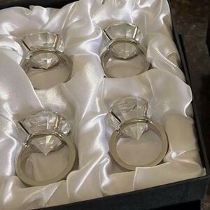 Elegant Silver Napkin Rings Set